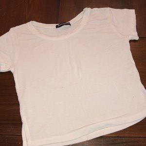 🤍2/$25🤍Brandy Melville White Babydoll Tee